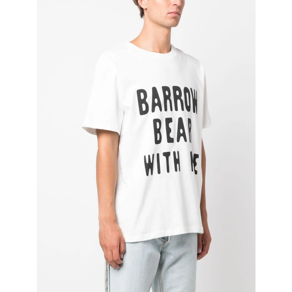 Barrow Off White Jersey T-Shirt White Heren