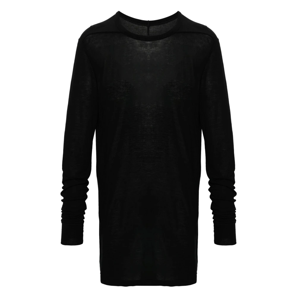 Rick Owens Zwarte Longsleeve Jersey T-shirt Black Heren