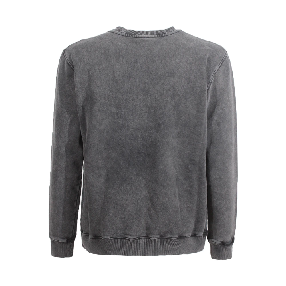 Dondup Antraciet Logo Print Crew-Neck Sweatshirt Gray Heren