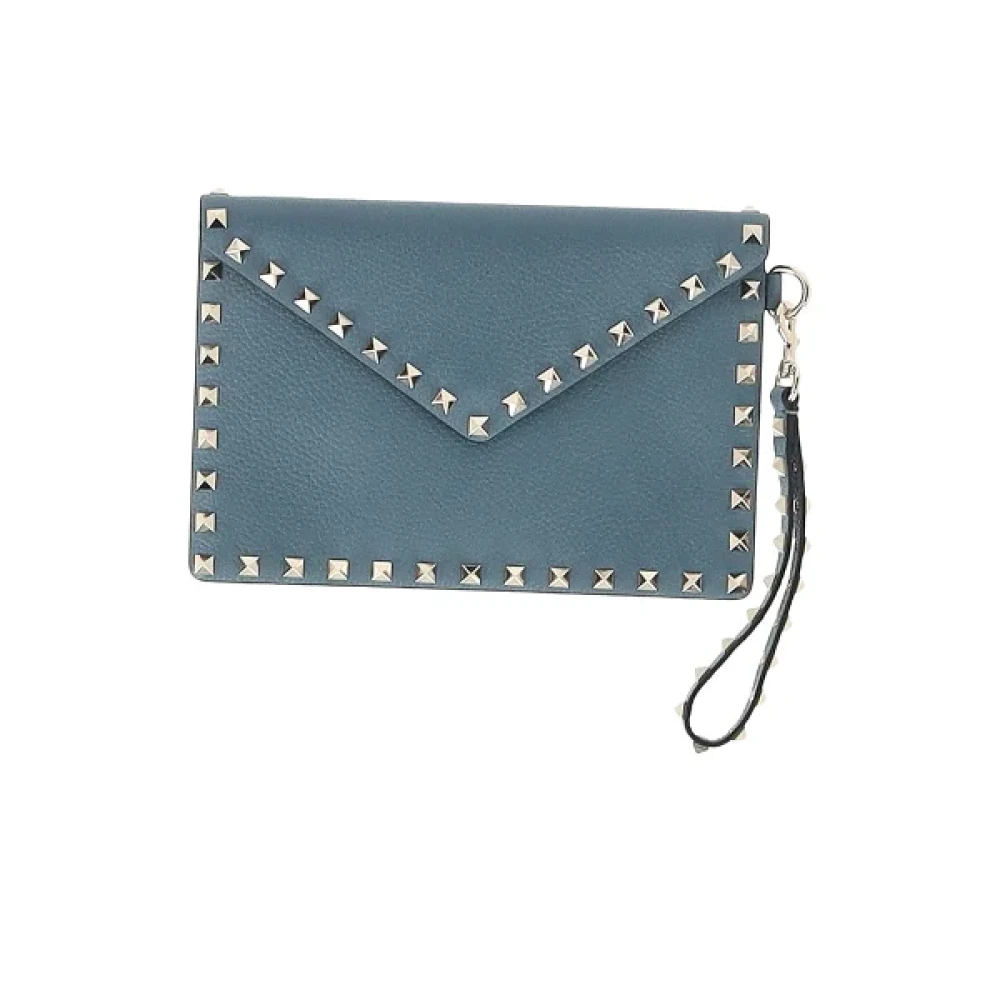 Valentino Vintage Pre-owned Leather pouches Blue Dames