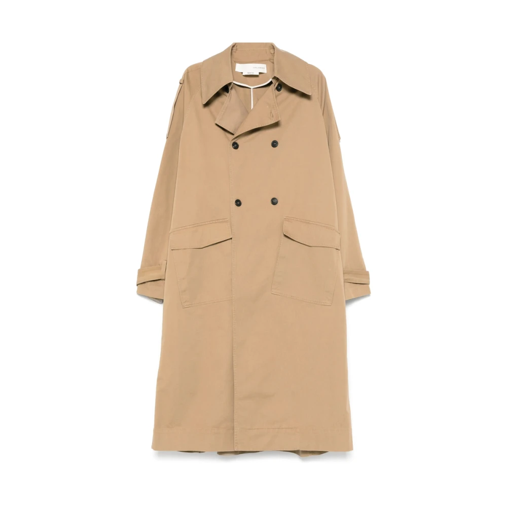 Isabel Benenato Beige Double-Breasted Jas met Riemmanchetten Beige Heren