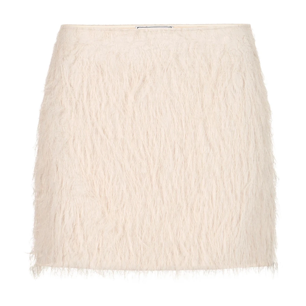 Iceberg Stoffige roze minirok van pluizige viscosestof Beige Dames