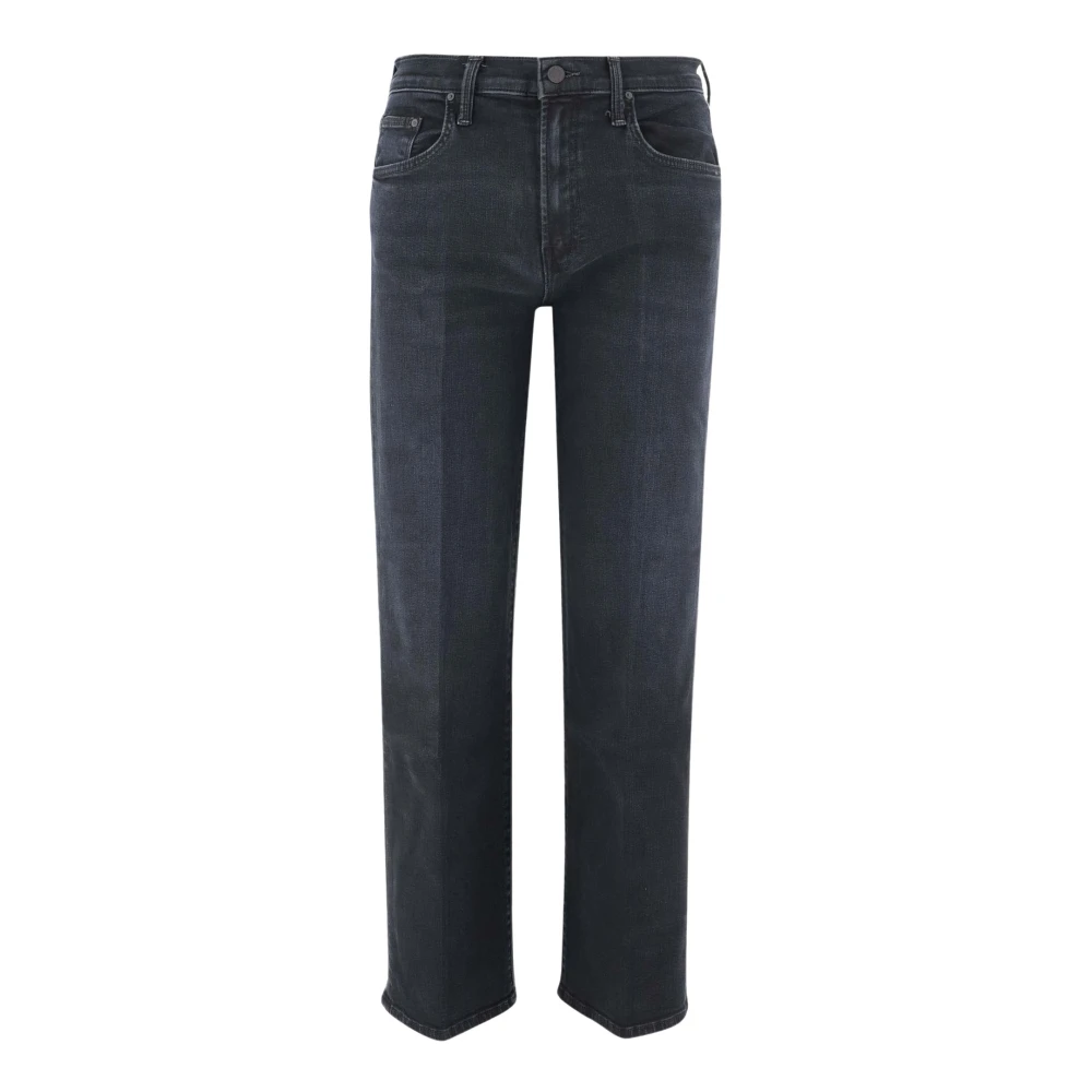 Mother Stretch Cotton High Waist Jeans Zwart Black Dames