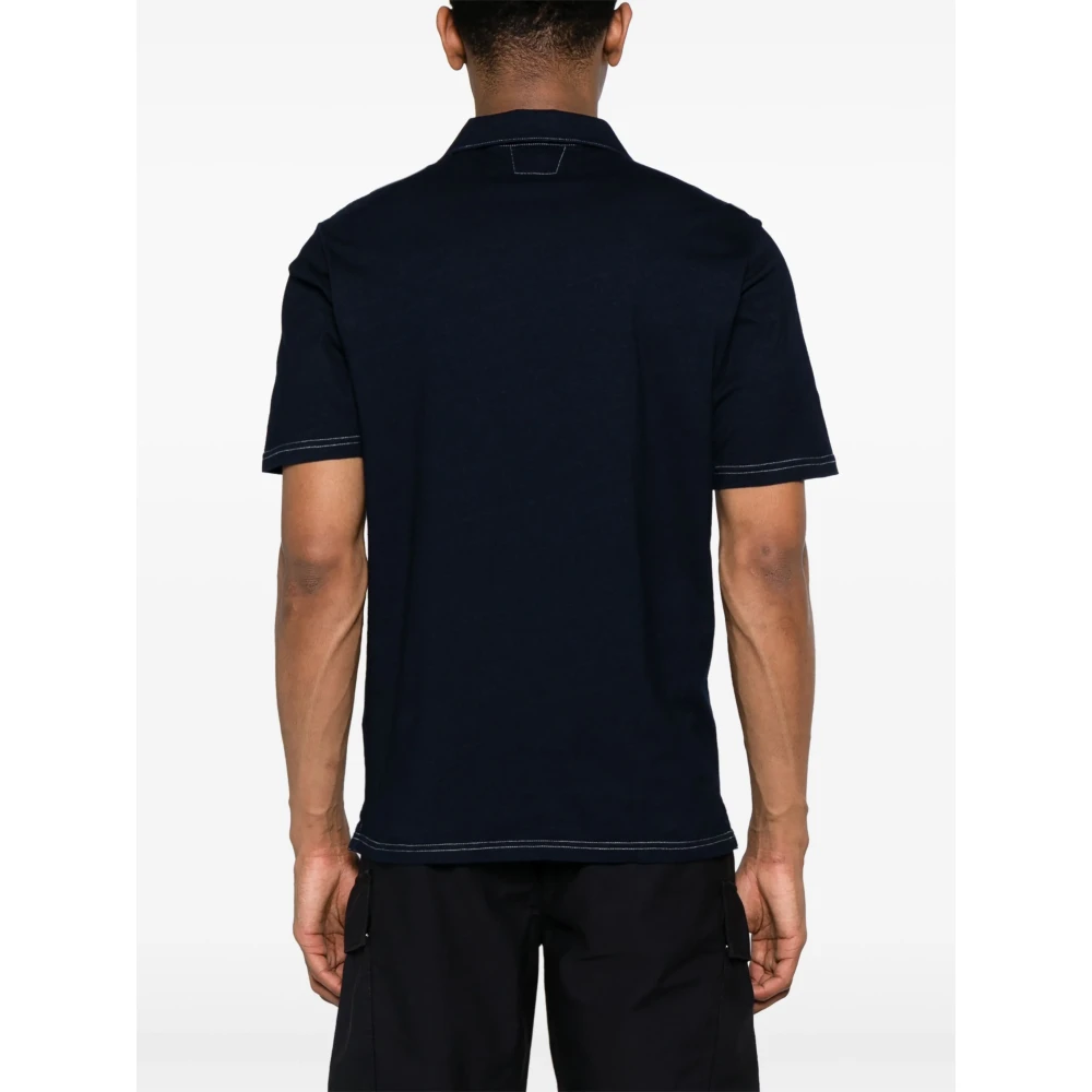 C.P. Company Geborduurd Jersey Polo Shirt Blue Heren