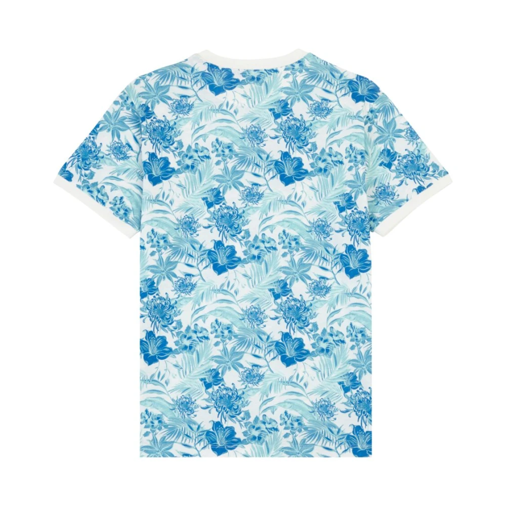 Vilebrequin Tahiti Flowers Katoenen T-shirt Heren Blue Heren