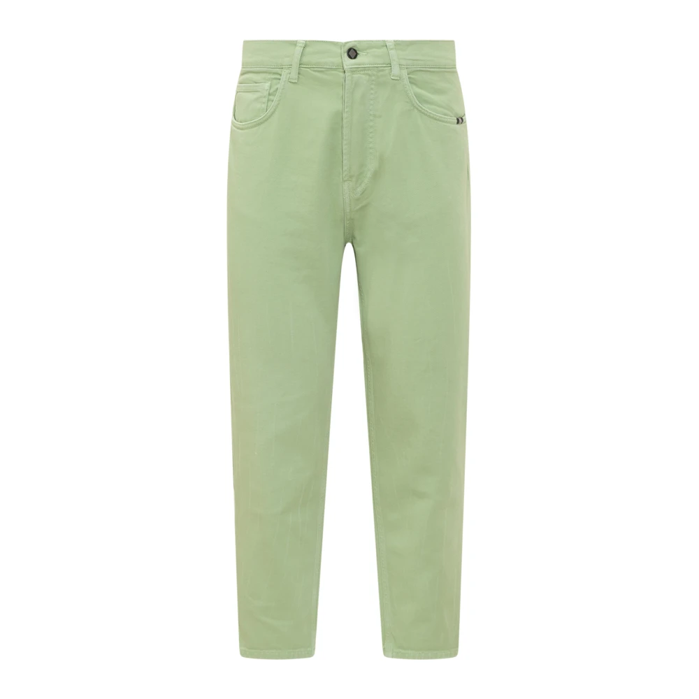 Amish Straight Jeans Green Heren
