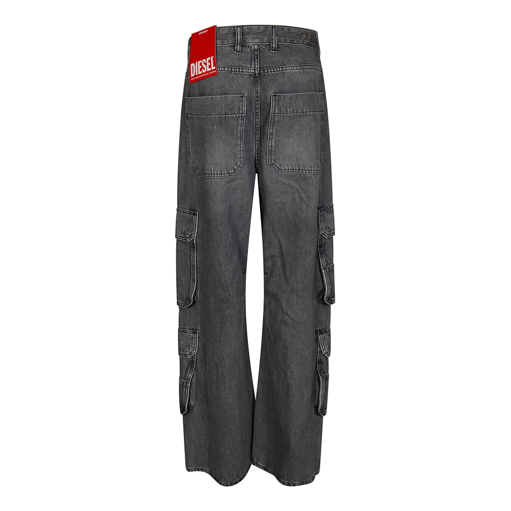 Diesel Cargo Style Denim Jeans Blue Dames