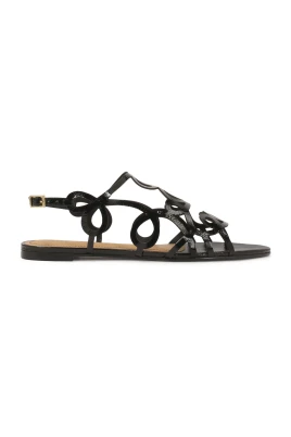 Svarta platta sandaler EMILY