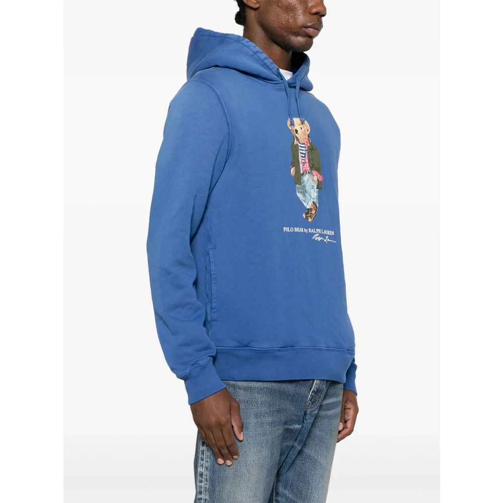 Polo Ralph Lauren Geborduurde 'Polo Bear' Sweatshirt Blue Heren