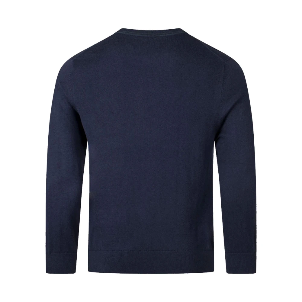 PS By Paul Smith Zebra Badge Gebreide Trui Blue Heren