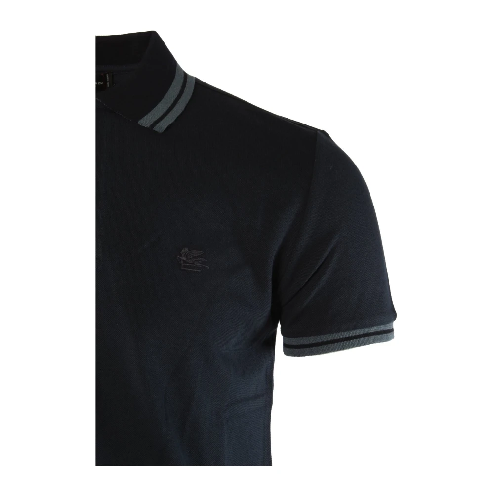 ETRO Blauw Polo Shirt voor Heren Blue Heren