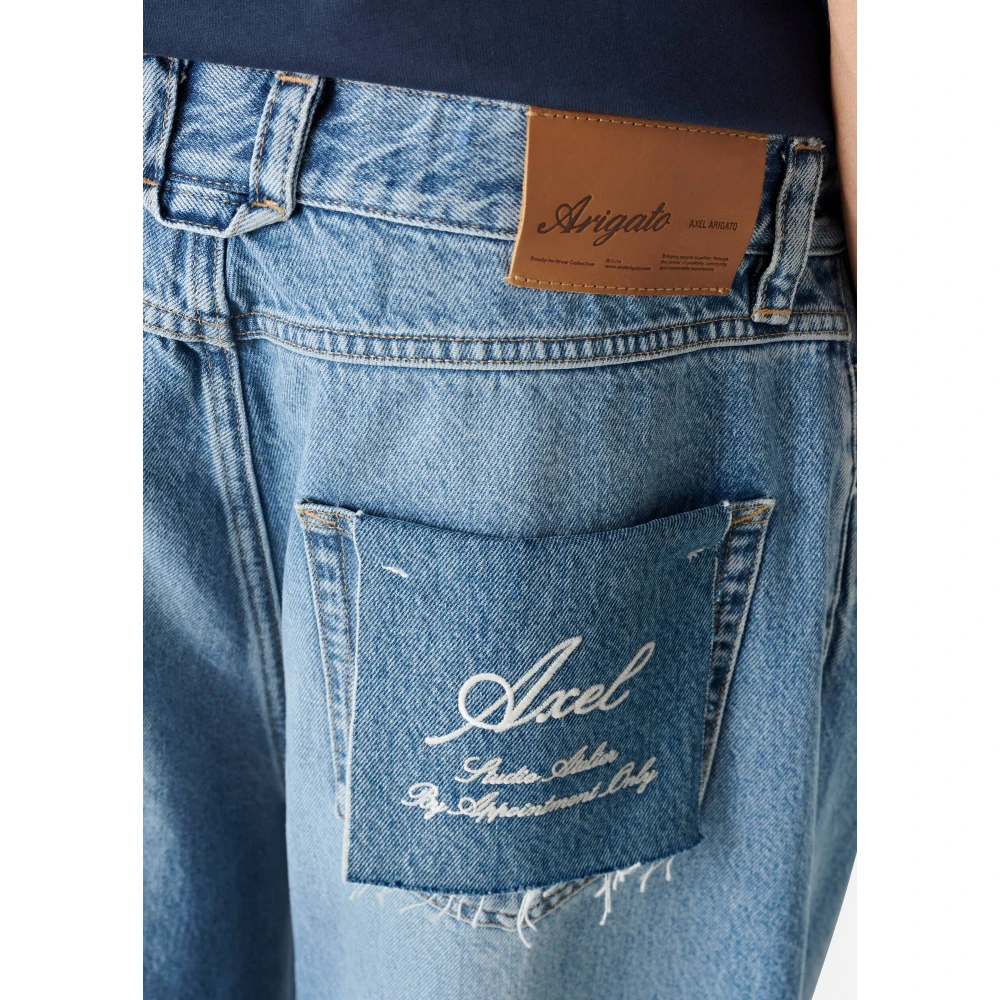 Axel Arigato Geborduurde Relaxte Jeans Blue Heren