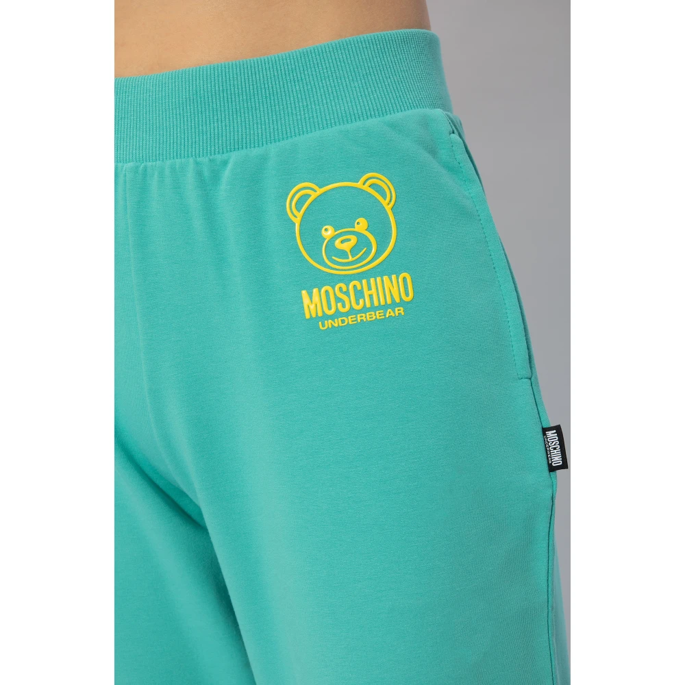 Moschino Sweatpants met logo Blue Dames