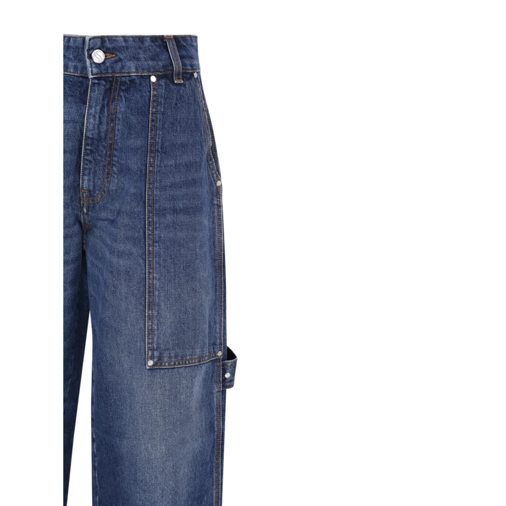 Stella Mccartney Vintage Workwear Wide Jeans Blue Dames