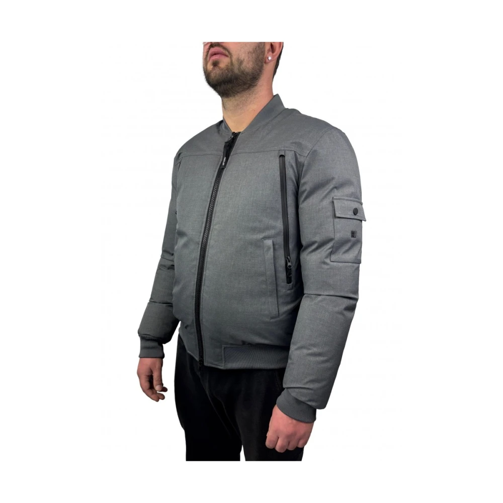 Pmds Jas met rits en zakken Gray Heren