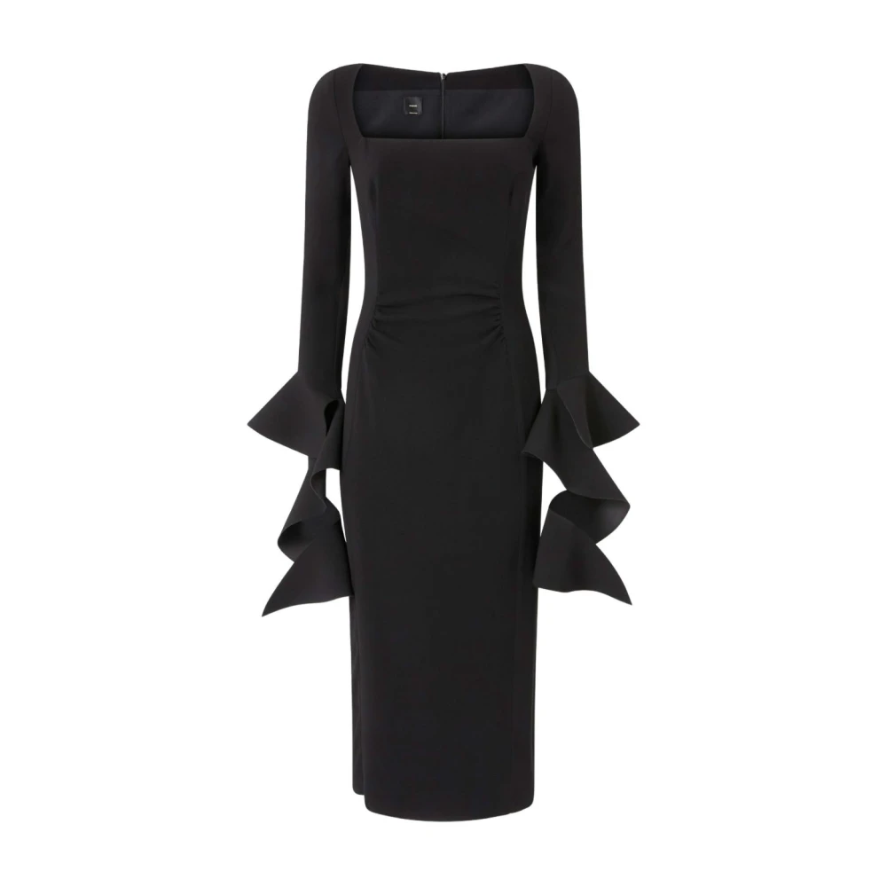 Pinko Women's Black Midi Dress - Midi Dresses - L - Dresses