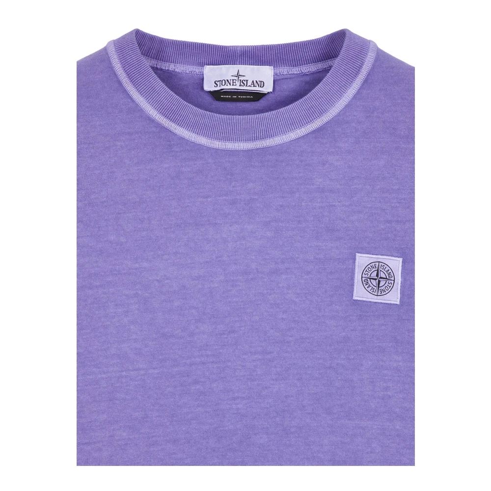 Stone Island Korte Mouw Lavendel T-Shirt Purple Heren