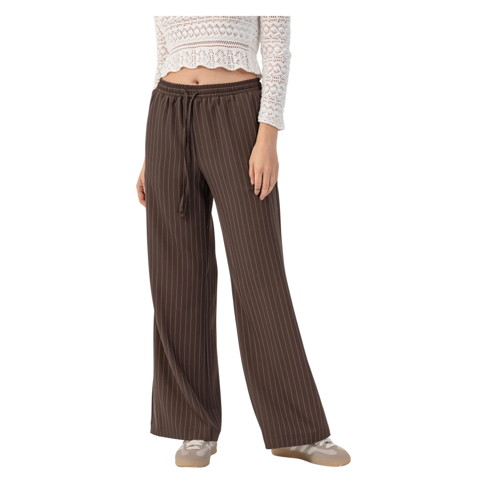 Kocca Vrouw Bruin Pantaloni Con Vita Elasticizzata