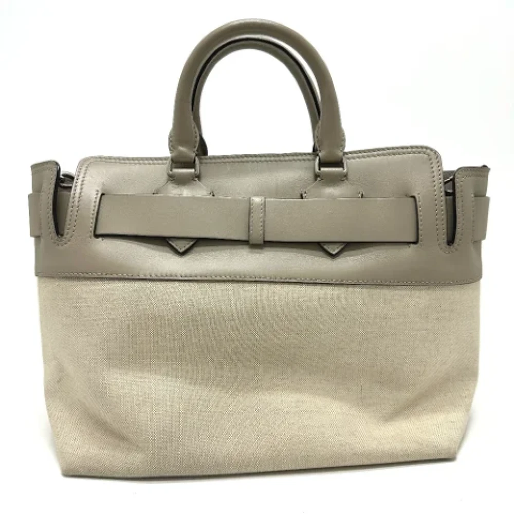 Burberry Vintage Pre-owned Fabric handbags Beige Dames