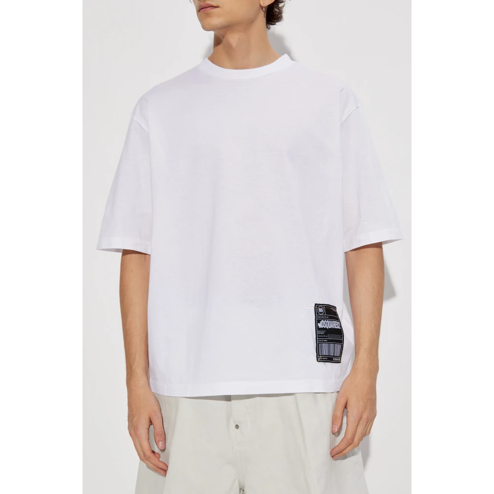 Dsquared2 T-shirt met logopatch White Heren