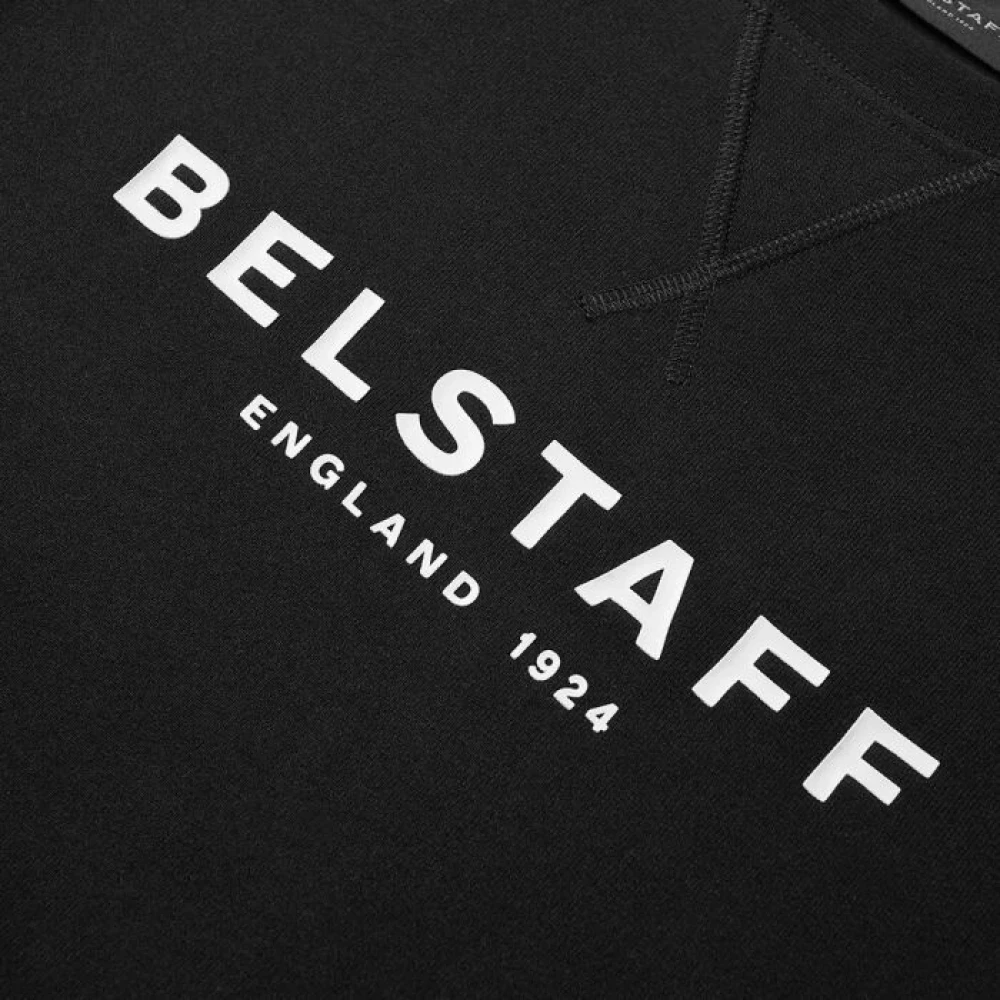 Belstaff Zwart-witte sweatshirt met uniek design Black Heren