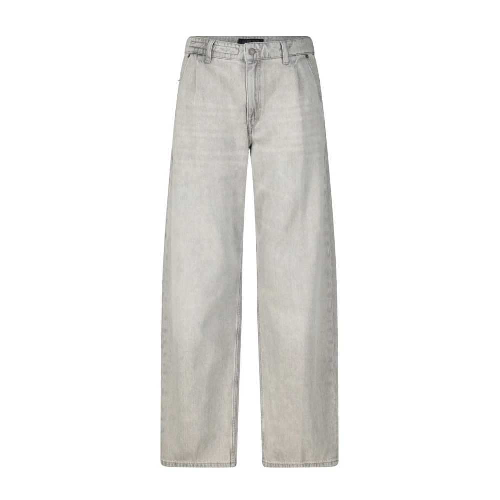 Drykorn Wide Leg Jeans met hoge taille Gray Dames