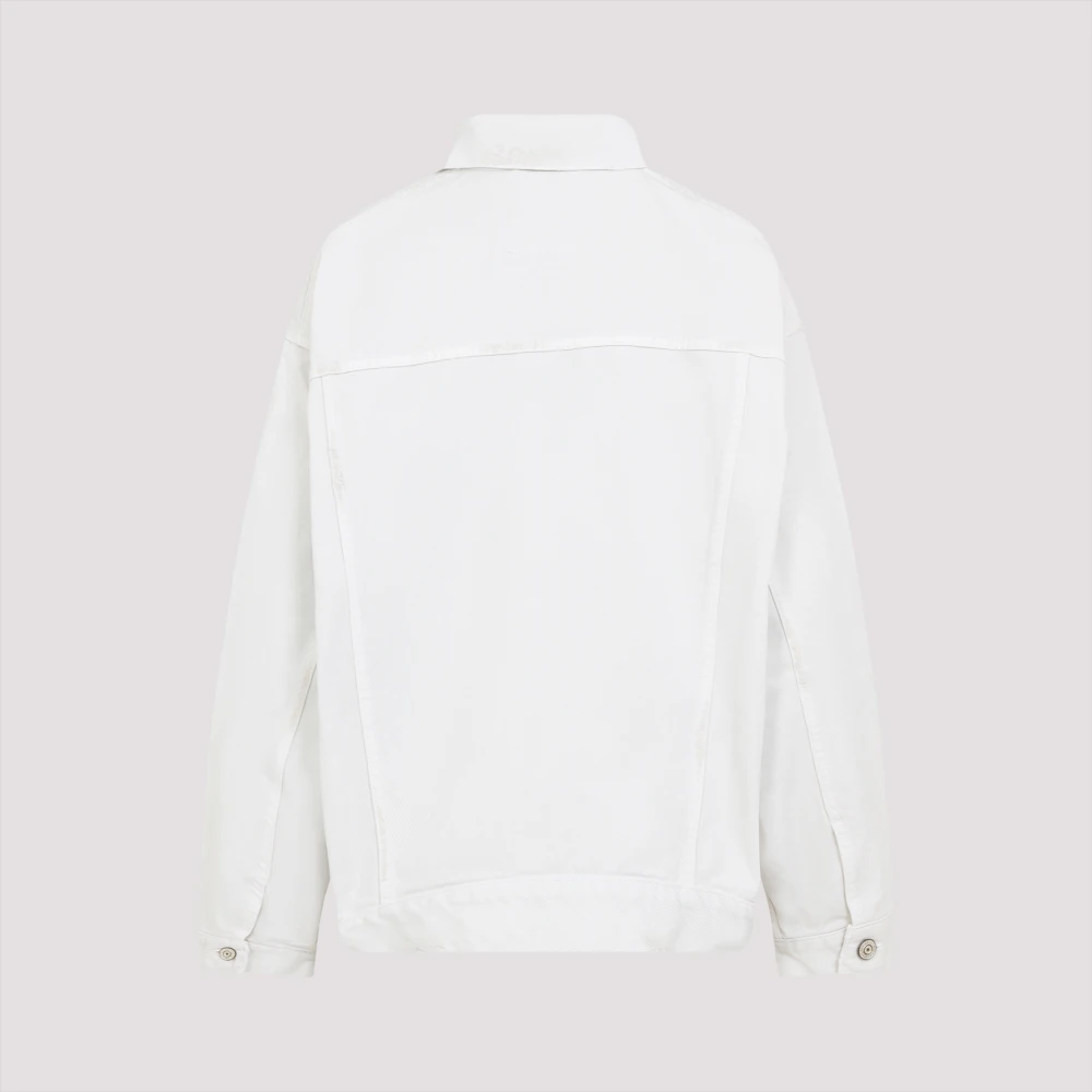 Balenciaga Witte Katoenen Jas White Dames