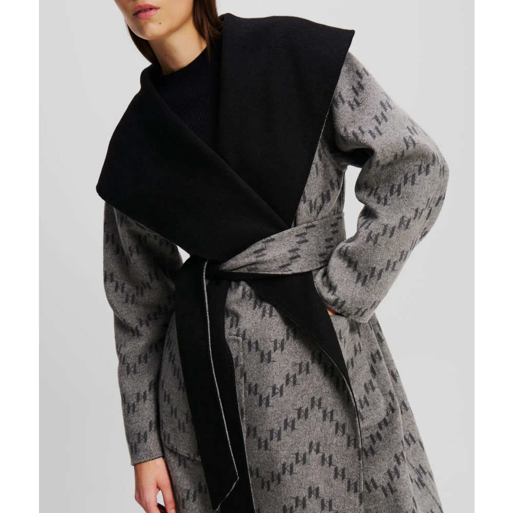 Karl Lagerfeld Zachte omkeerbare jas Black Dames