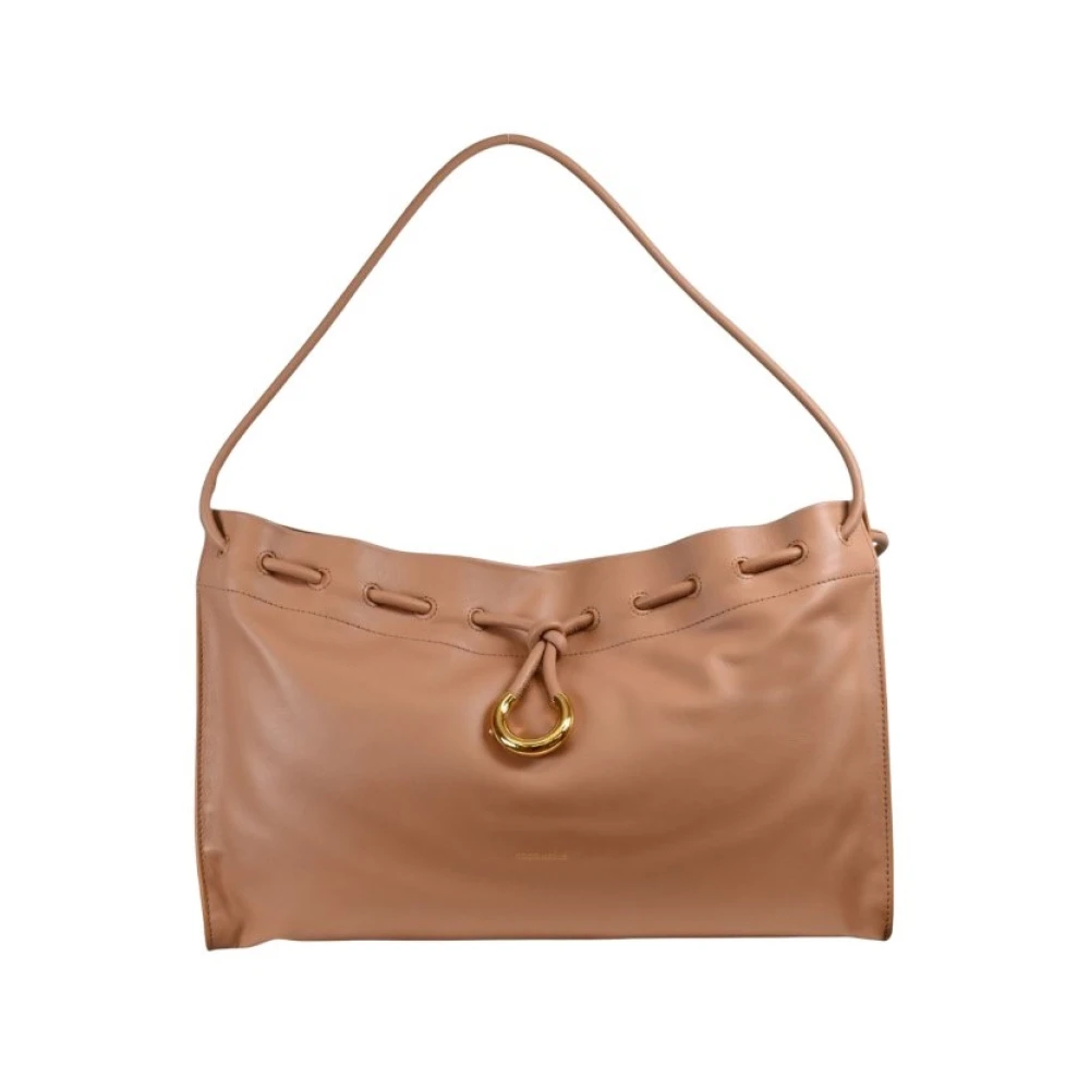 Coccinelle Women's Brown Handbag With Drawstring Closure