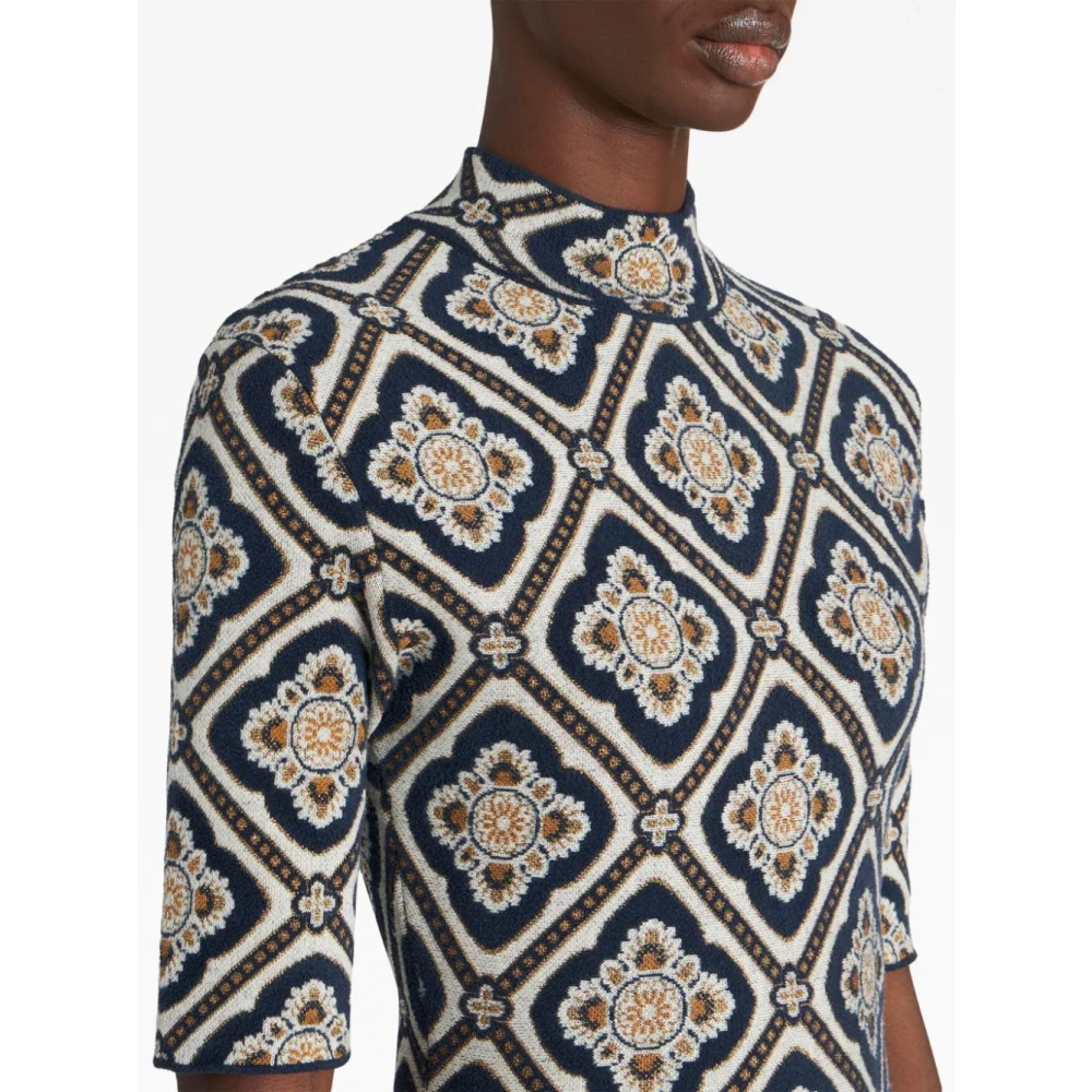 ETRO Geometrische Print Midi Jurk Multicolor Dames