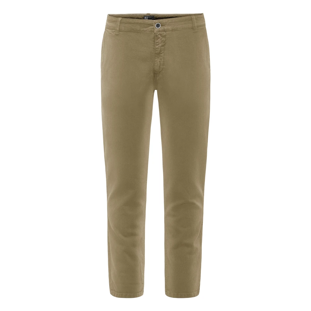 Bomboogie Hombre Verde - Pantalones Chinos En Gabardina Con Microestampado - Trousers - W34