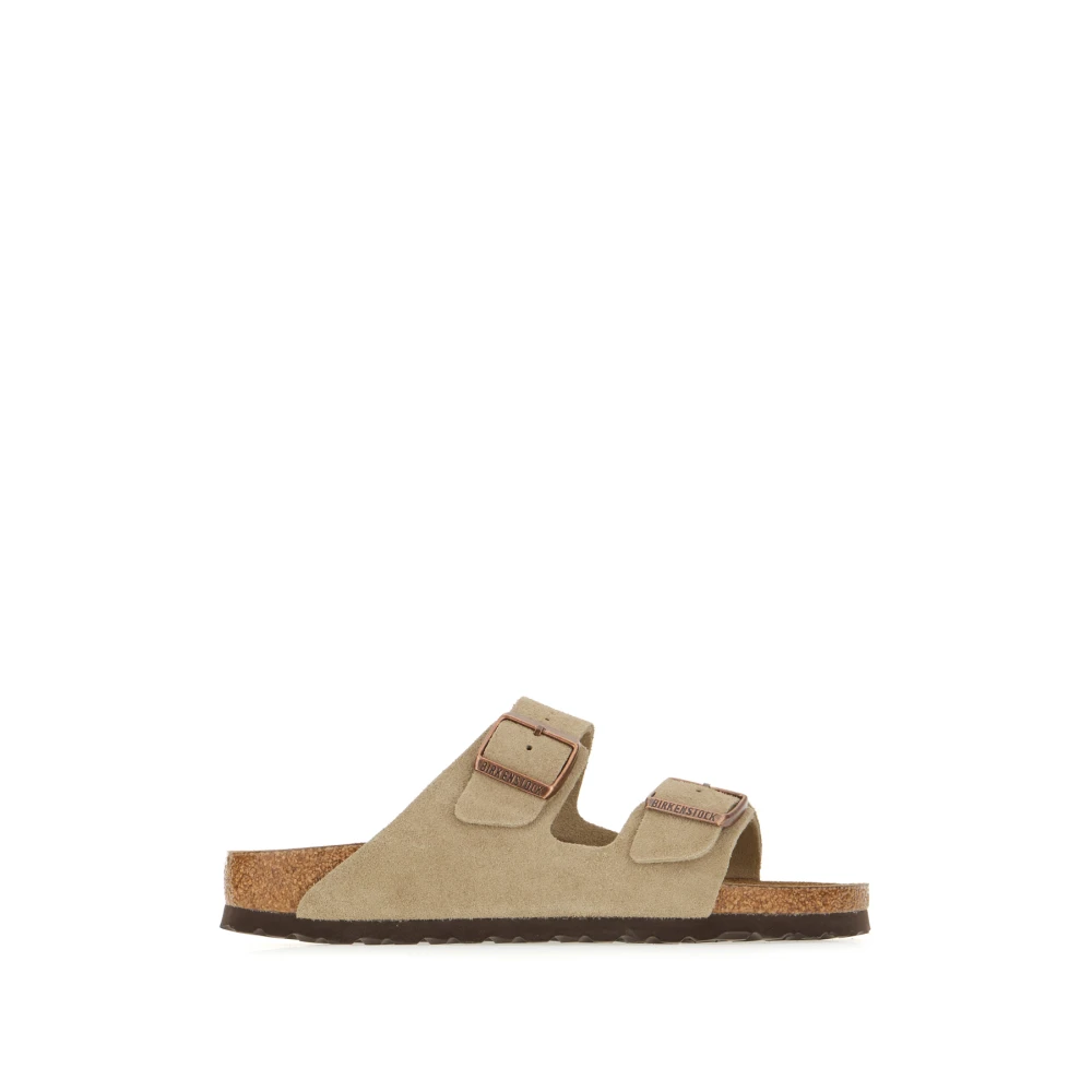 Birkenstock Beige Leather Sandals Arizona Suede - Image 2
