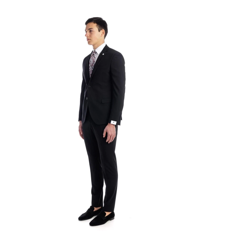 Manuel Ritz Elegant Suit Set for Men Black Heren