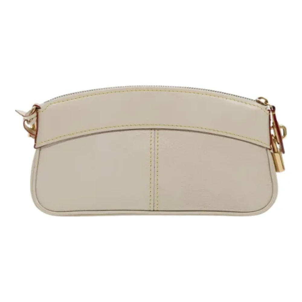Louis Vuitton Vintage Pre-owned Leather clutches White Dames
