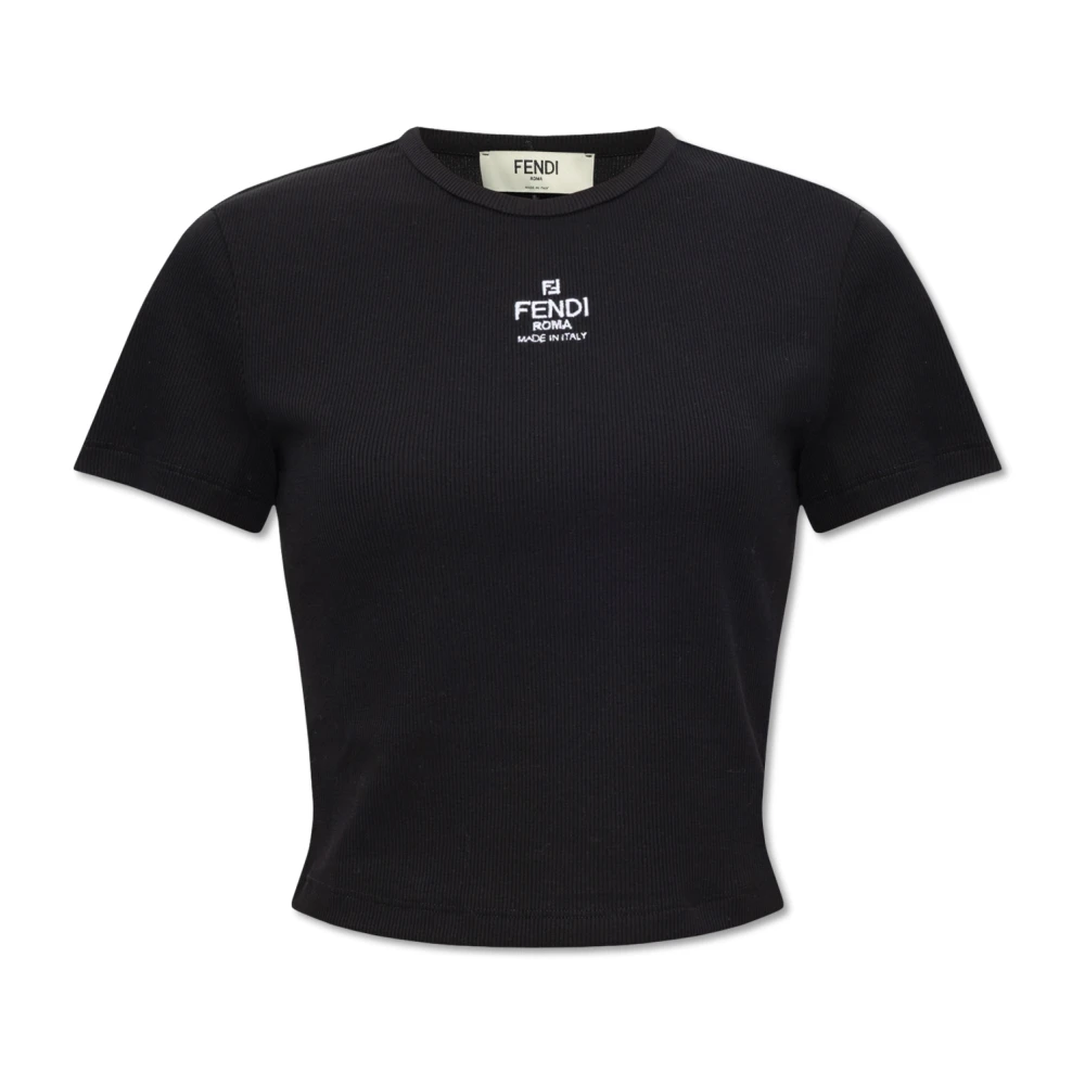 Fendi Zwarte T-shirts en Polos Black Dames
