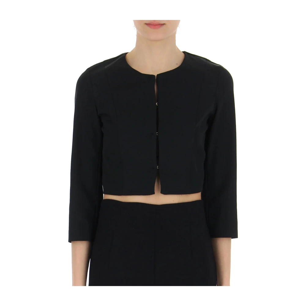 Pennyblack Stijlvolle Bolerojasje in Katoenmix Black Dames