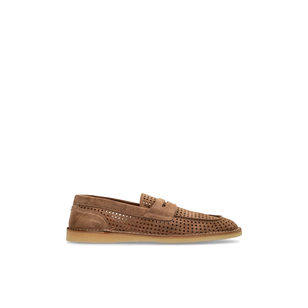 Dolce & Gabbana , Loafers, Male, Brown, 6 1/2 Uk, Suede Shoes Type Loafers