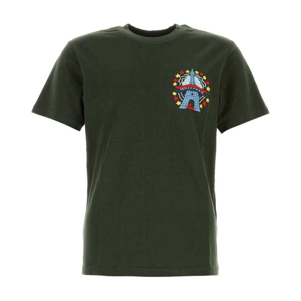 Kenzo Stijlvolle Army Green Katoenen T-shirt Green Heren