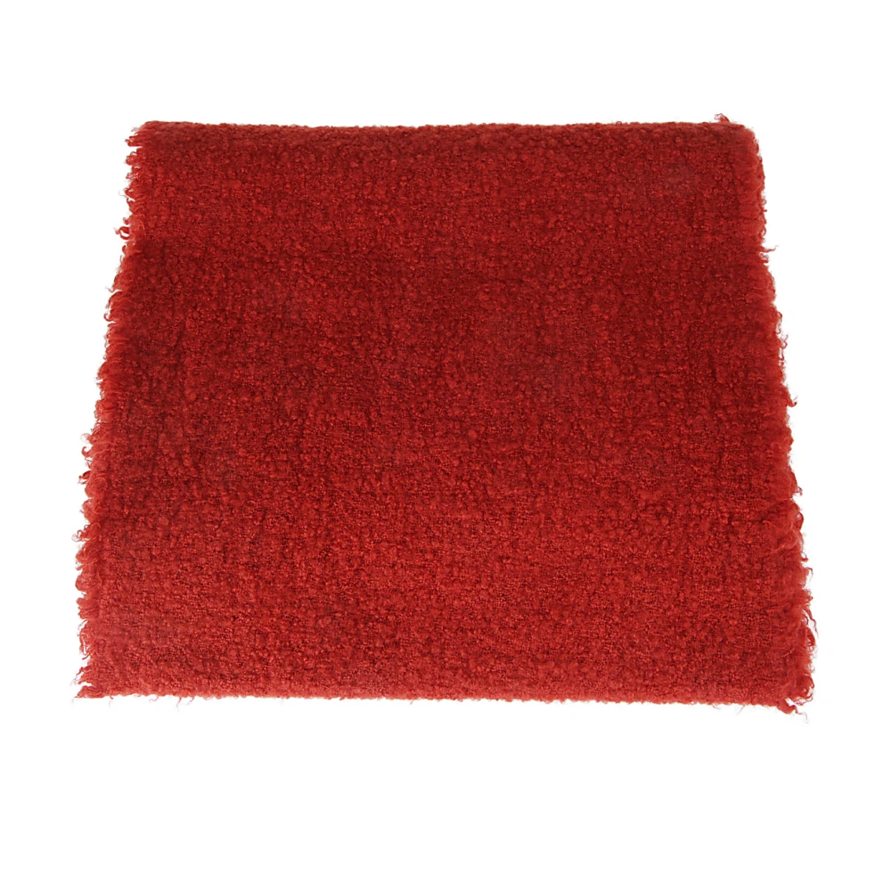 Faliero Sarti Ullblandad Fransig Scarf Red, Dam