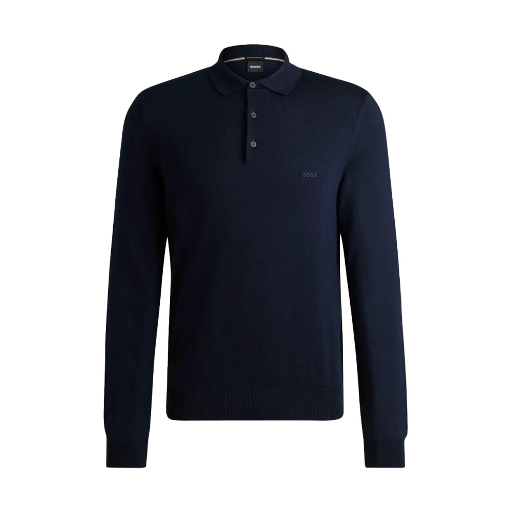 Hugo Boss Zachte Wol Heren Polo Bono Blue Heren