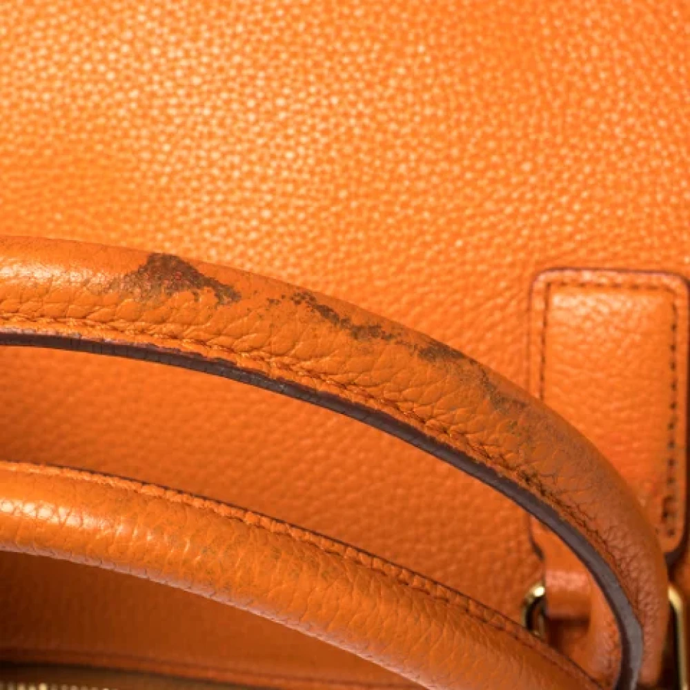 MCM Pre-owned Leather totes Orange Dames