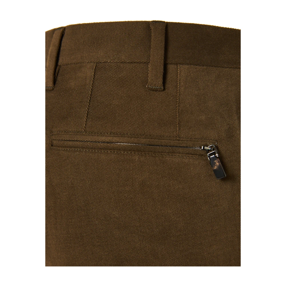 Corneliani Stretchkatoenen broek met zakken Green Heren