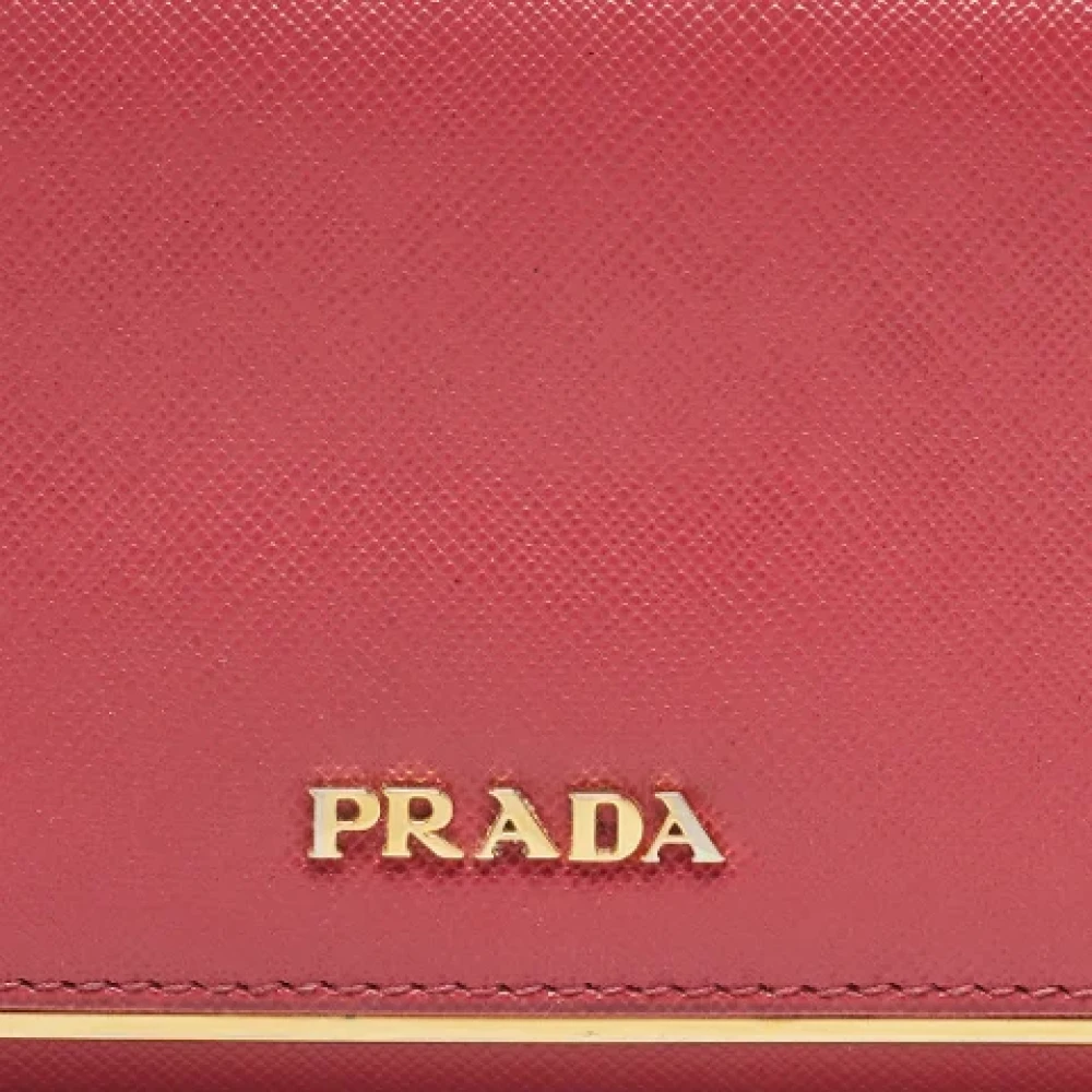 Prada Vintage Pre-owned Leather wallets Pink Dames