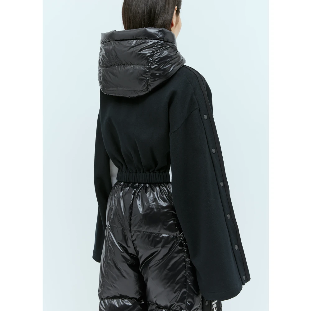 Moncler Katoenen Fleece Zip-Up Sweatshirt Black Dames