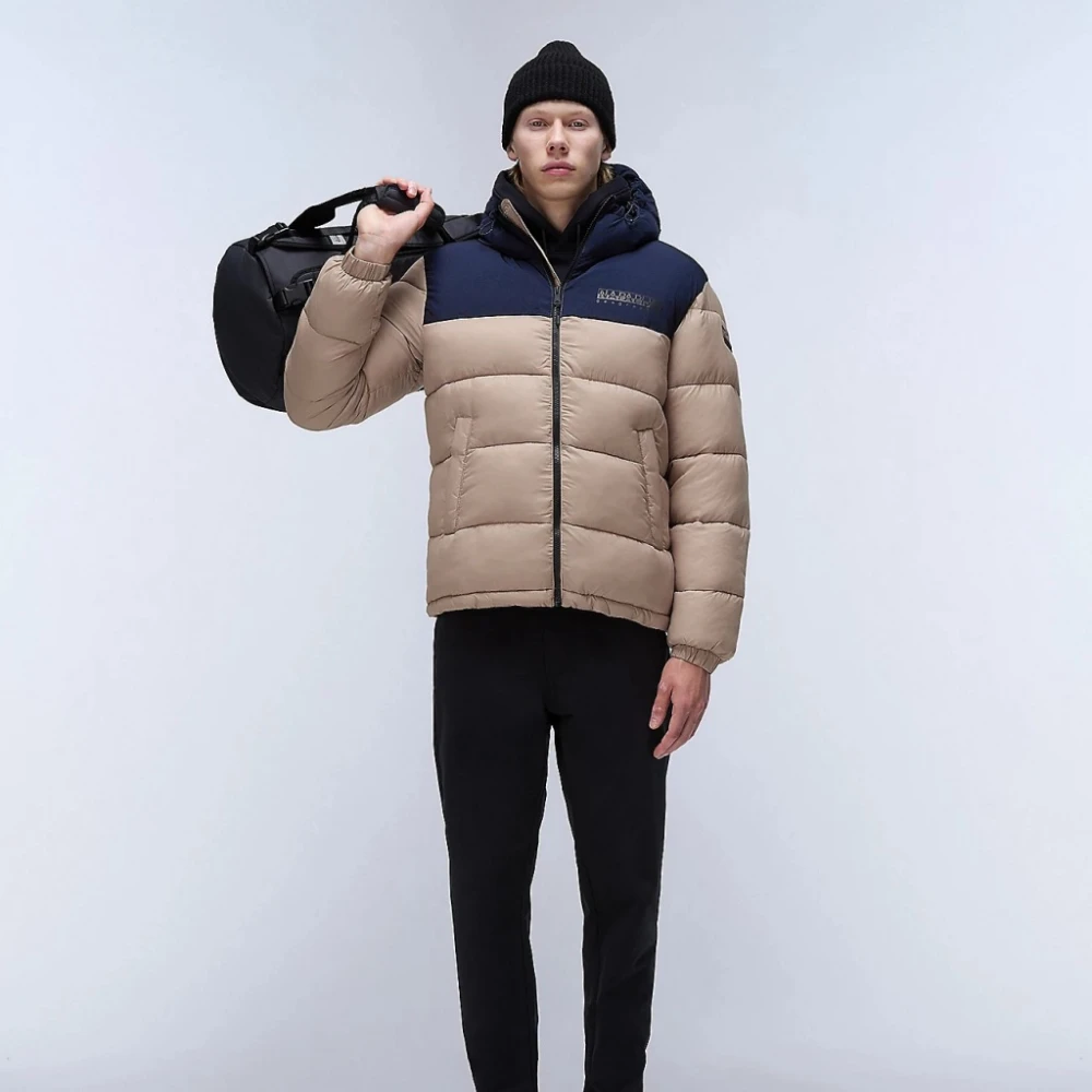 Napapijri Stijlvolle Winterjassen voor Mannen Beige Heren