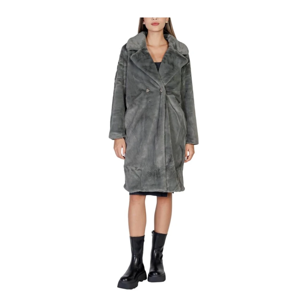 Ichi Polyester Jas en Jas Collectie Black Dames