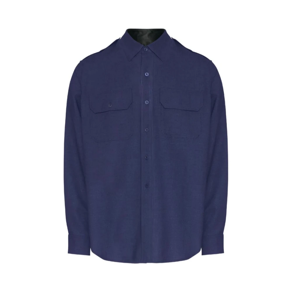Maison Margiela Men's Blue Casual Shirts, S, Shirt Collection