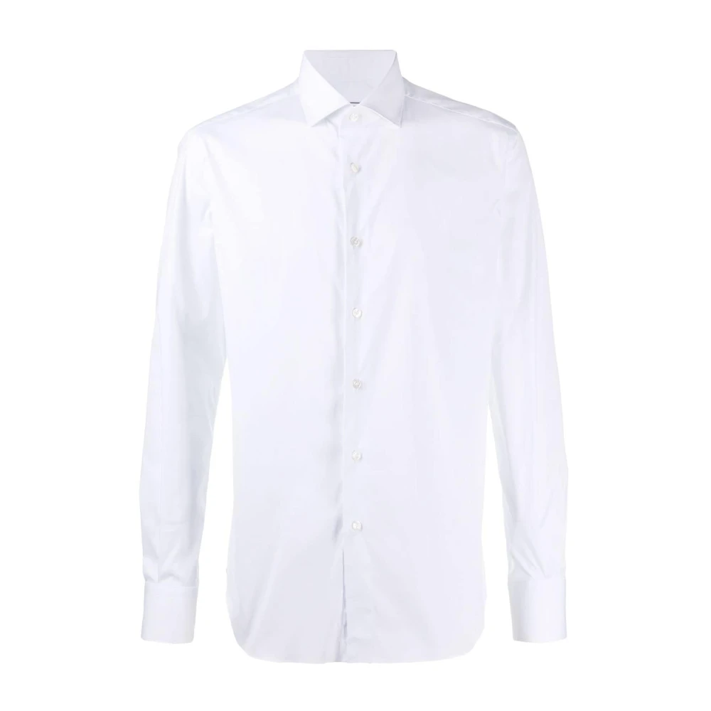 Xacus Slim Fit Katoenen Overhemd Wit White Heren