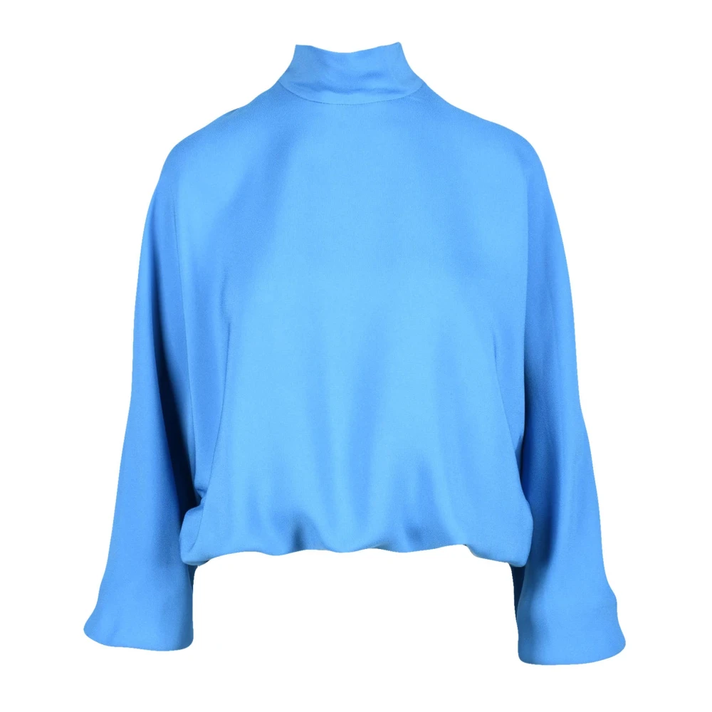 Mauro Grifoni Elegante Viscose Blend Gebreide Top Blue Dames