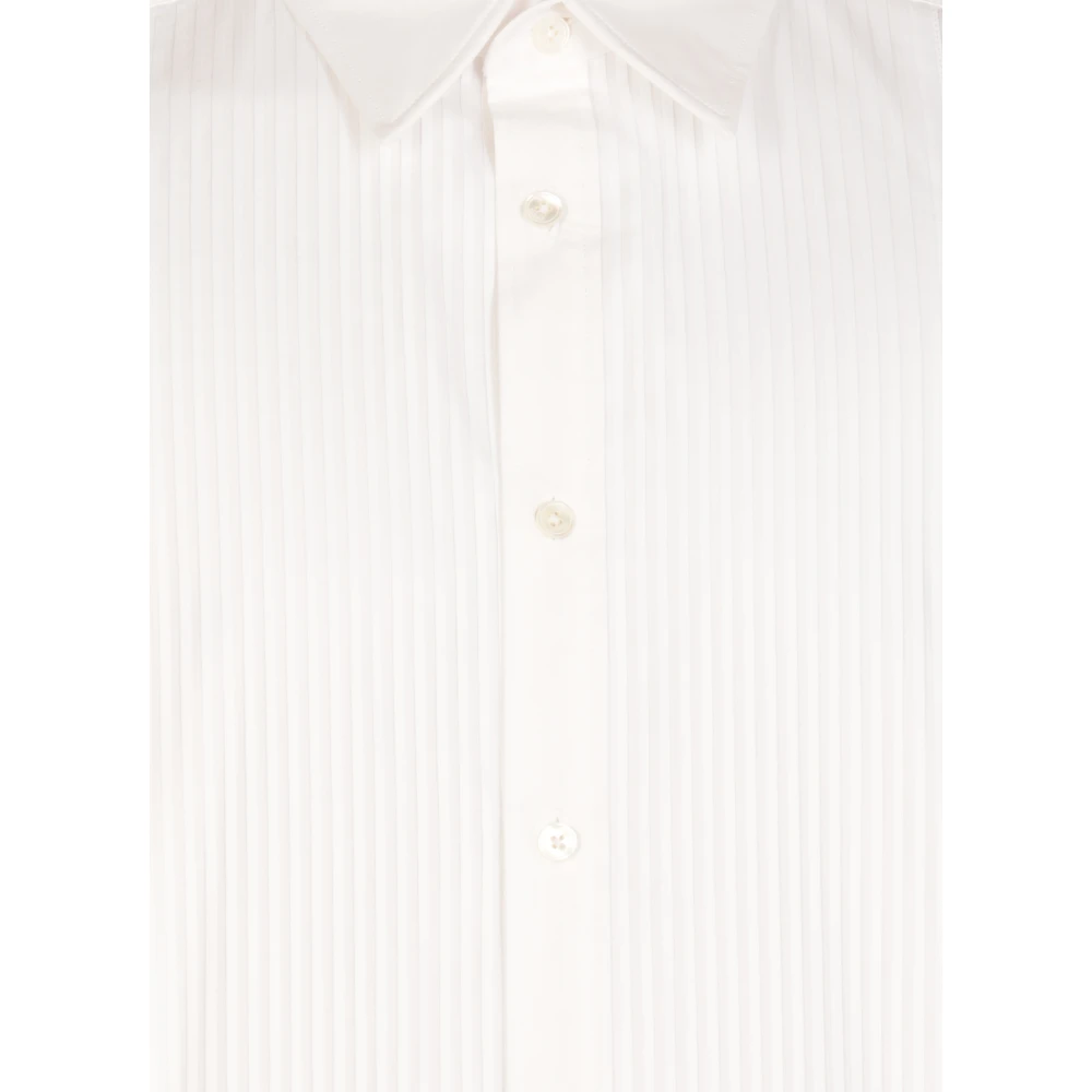 Lanvin Witte Katoenen Overhemd met Kraag White Heren